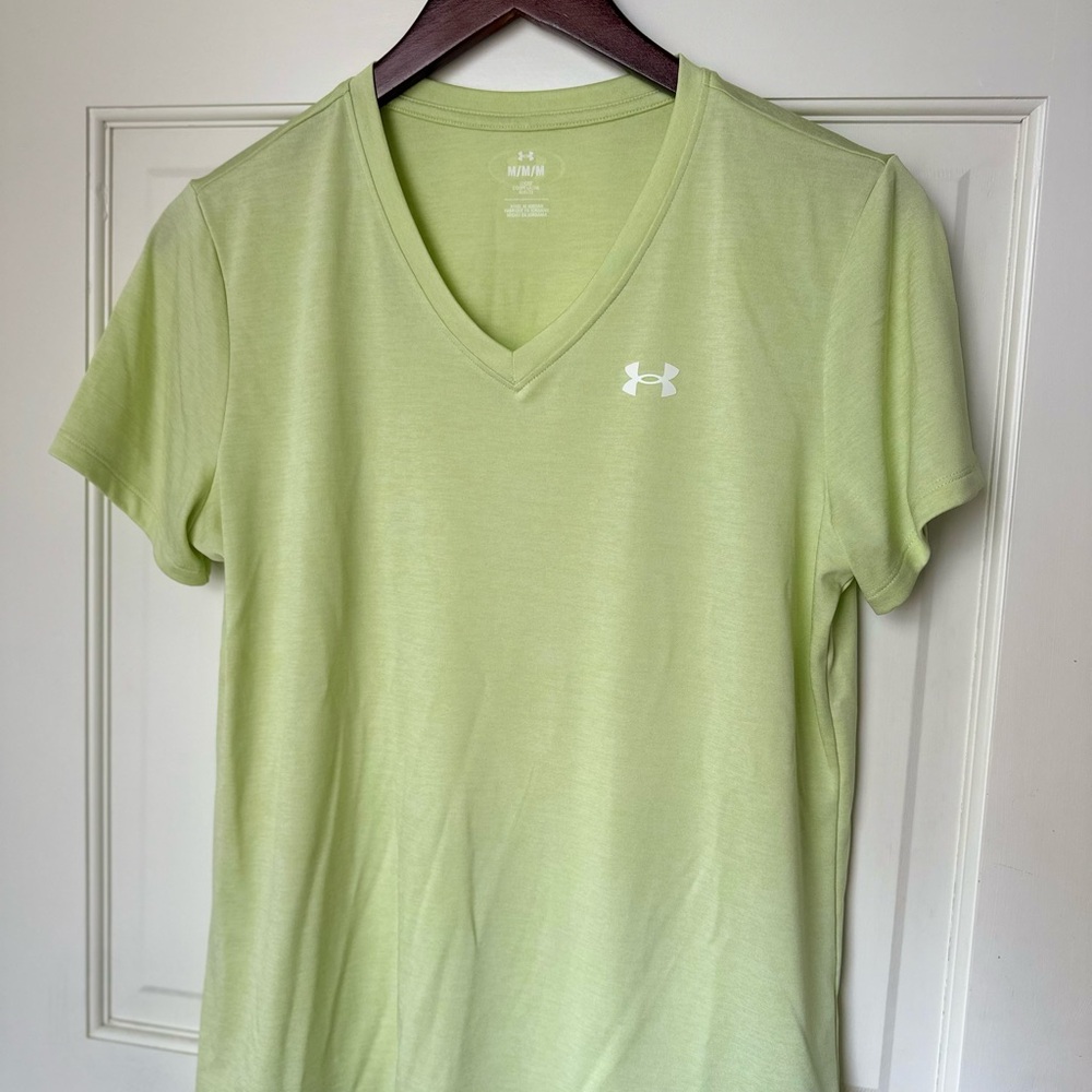 Under Armour Women's Light Green V-Neck Top